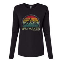 Waymaker Promise Keeper Miracle Worker Christian Womens Cotton Relaxed Long Sleeve T-Shirt