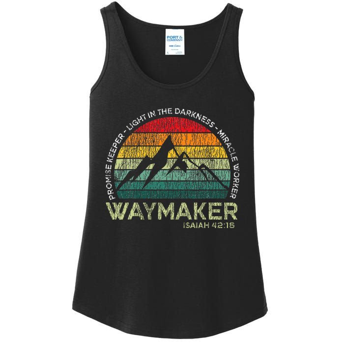 Waymaker Promise Keeper Miracle Worker Christian Ladies Essential Tank