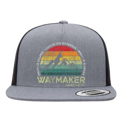 Waymaker Promise Keeper Miracle Worker Christian Flat Bill Trucker Hat