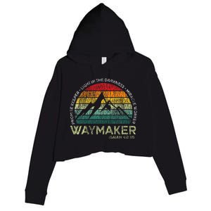 Waymaker Promise Keeper Miracle Worker Christian Crop Fleece Hoodie