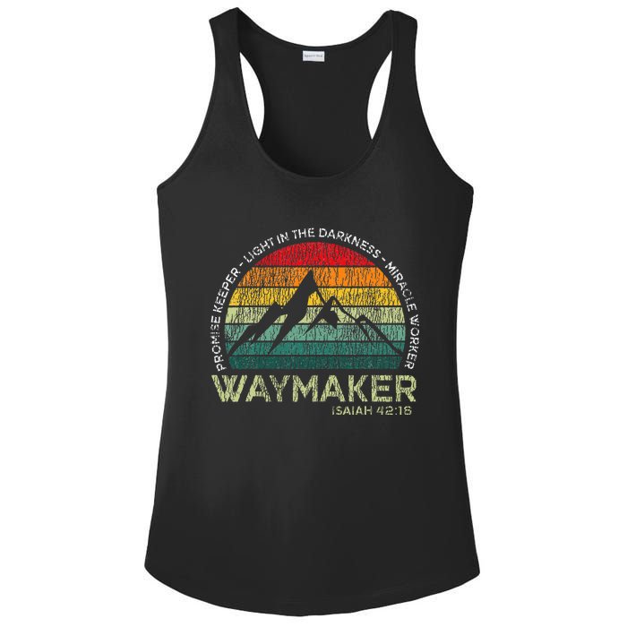 Waymaker Promise Keeper Miracle Worker Christian Ladies PosiCharge Competitor Racerback Tank