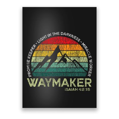 Waymaker Promise Keeper Miracle Worker Christian Poster