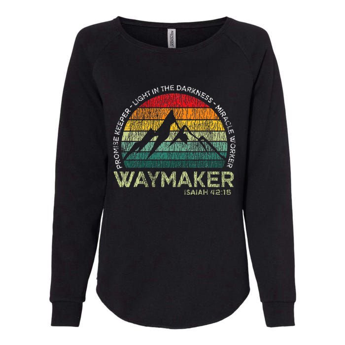 Waymaker Promise Keeper Miracle Worker Christian Womens California Wash Sweatshirt