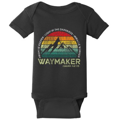 Waymaker Promise Keeper Miracle Worker Christian Baby Bodysuit
