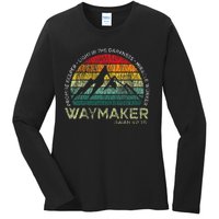 Waymaker Promise Keeper Miracle Worker Christian Ladies Long Sleeve Shirt