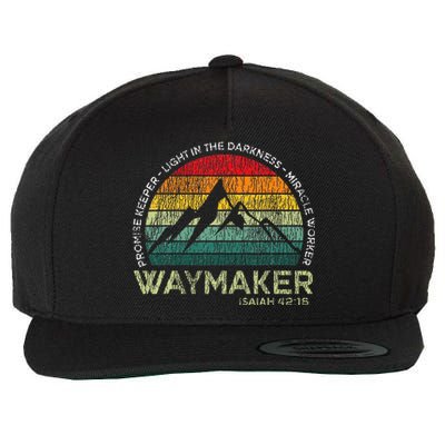 Waymaker Promise Keeper Miracle Worker Christian Wool Snapback Cap