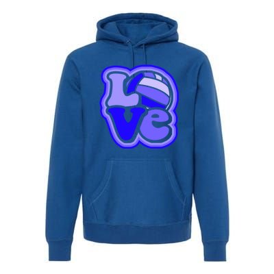 Water Polo Love For Teen And Shades Of Blue Design Cute Gift Premium Hoodie