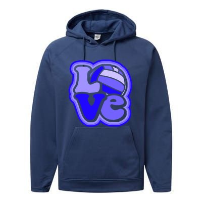 Water Polo Love For Teen And Shades Of Blue Design Cute Gift Performance Fleece Hoodie