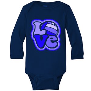 Water Polo Love For Teen And Shades Of Blue Design Cute Gift Baby Long Sleeve Bodysuit