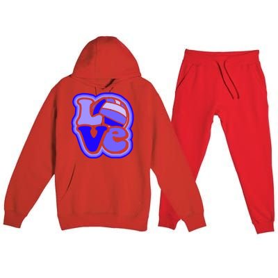 Water Polo Love For Teen And Shades Of Blue Design Cute Gift Premium Hooded Sweatsuit Set