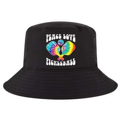 Wo Peace Love Pickleball Funny Pickleball Player Cool Comfort Performance Bucket Hat