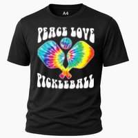 Wo Peace Love Pickleball Funny Pickleball Player Cooling Performance Crew T-Shirt