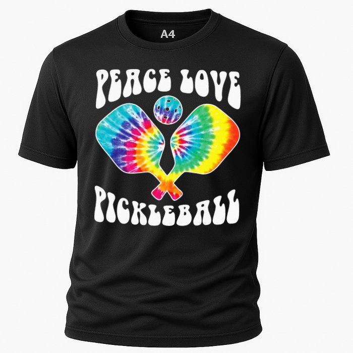 Wo Peace Love Pickleball Funny Pickleball Player Cooling Performance Crew T-Shirt
