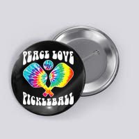 Wo Peace Love Pickleball Funny Pickleball Player Button