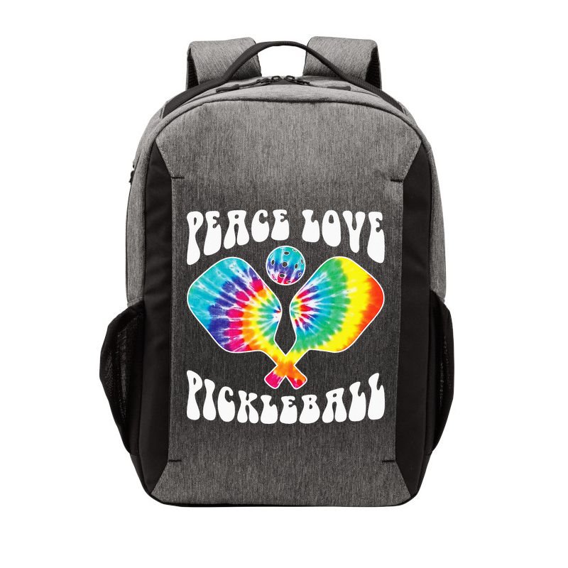 Wo Peace Love Pickleball Funny Pickleball Player Vector Backpack