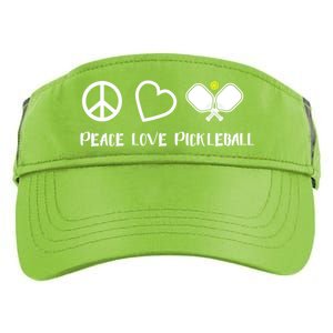 Womens Peace Love Pickleball Funny Pickleball Paddle Player Gift VNeck T Adult Drive Performance Visor