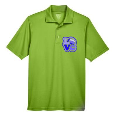 Water Polo Love For Teen And Shades Of Blue Design Cute Gift Men's Origin Performance Pique Polo