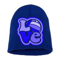 Water Polo Love For Teen And Shades Of Blue Design Cute Gift Short Acrylic Beanie