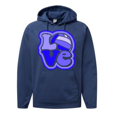 Water Polo Love For Teen And Shades Of Blue Design Cute Gift Performance Fleece Hoodie