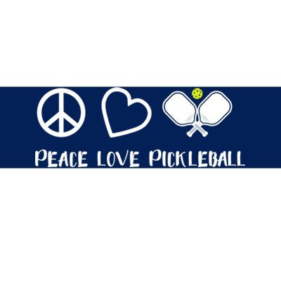 Womens Peace Love Pickleball Funny Pickleball Paddle Player Gift VNeck T Bumper Sticker