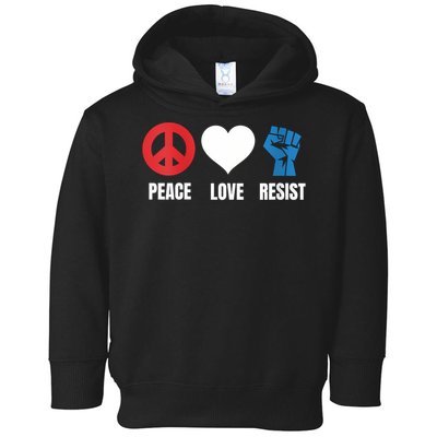 Women Peace Love Resist Political Protest V-Neck Toddler Hoodie