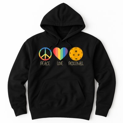 Womens Peace Love Pickleball Hoodie
