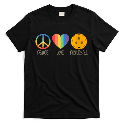 Womens Peace Love Pickleball T-Shirt