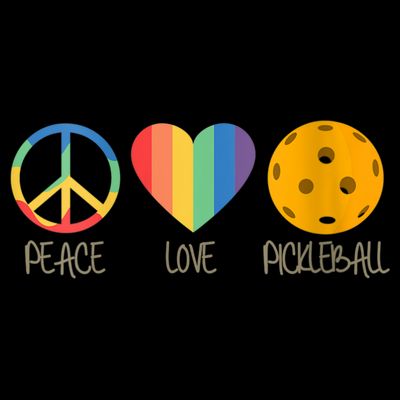 Womens Peace Love Pickleball T-Shirt