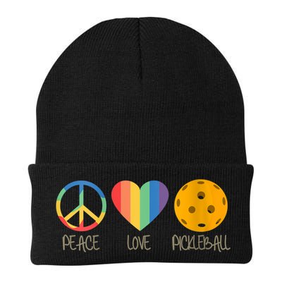 Womens Peace Love Pickleball Beanie