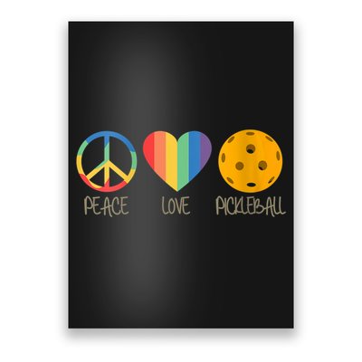 Womens Peace Love Pickleball Poster