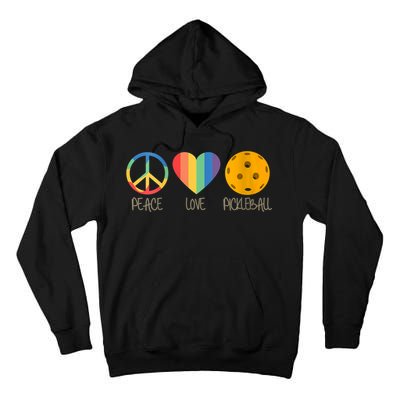Womens Peace Love Pickleball Tall Hoodie
