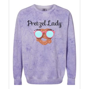 Womens Pretzel Lady, Sonic Mothers Mother's Day, Mom, Matching Colorblast Crewneck Sweatshirt