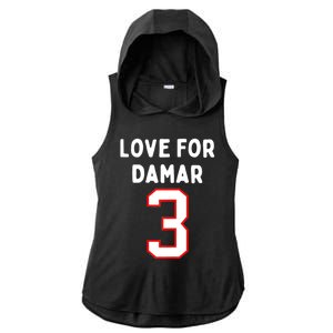 Womens Pray Love For 3 Damar Girl Ladies PosiCharge Tri-Blend Wicking Draft Hoodie Tank