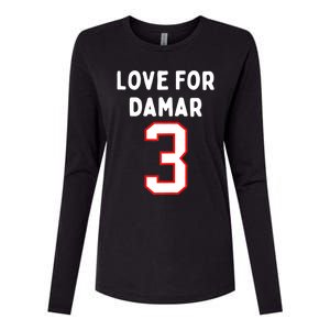 Womens Pray Love For 3 Damar Girl Womens Cotton Relaxed Long Sleeve T-Shirt