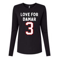 Womens Pray Love For 3 Damar Girl Womens Cotton Relaxed Long Sleeve T-Shirt