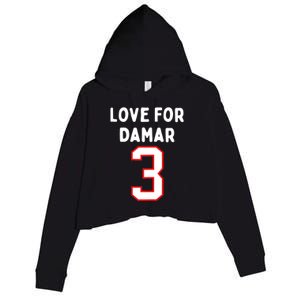 Womens Pray Love For 3 Damar Girl Crop Fleece Hoodie