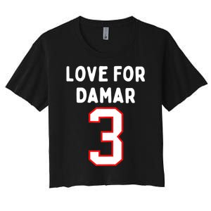 Womens Pray Love For 3 Damar Girl Women's Crop Top Tee