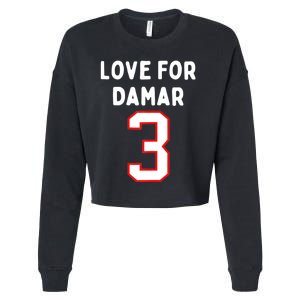 Womens Pray Love For 3 Damar Girl Cropped Pullover Crew