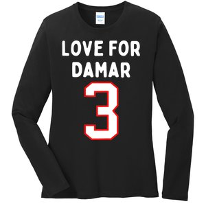 Womens Pray Love For 3 Damar Girl Ladies Long Sleeve Shirt