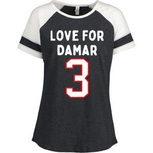 Womens Pray Love For 3 Damar Girl Enza Ladies Jersey Colorblock Tee