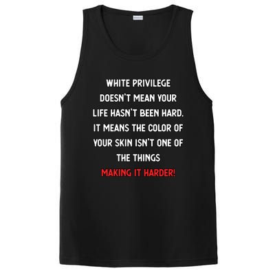 White Privilege Liberal Democrat Social Justice Funny Gift PosiCharge Competitor Tank