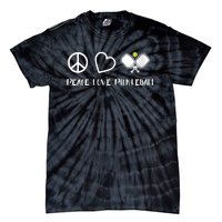 WoM.e.ns Peace Love Pickleball Funny Pickleball Paddle Player Gift V-Neck Tie-Dye T-Shirt