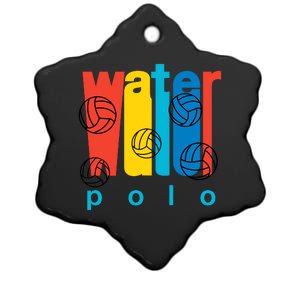 Water Polo Logo Ceramic Star Ornament