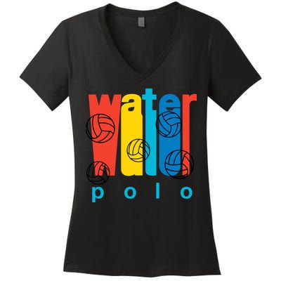 Water Polo Logo Women's V-Neck T-Shirt