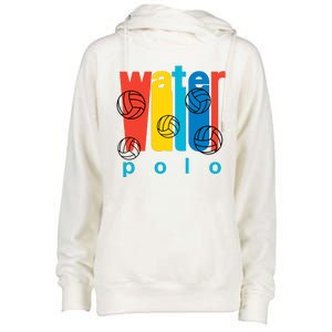 Water Polo Logo Womens Funnel Neck Pullover Hood