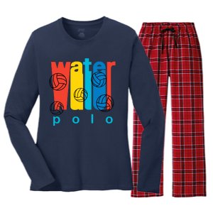 Water Polo Logo Women's Long Sleeve Flannel Pajama Set 