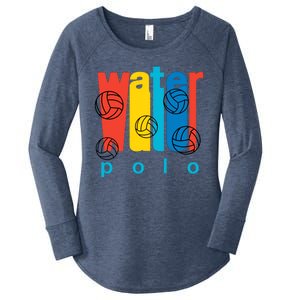 Water Polo Logo Women's Perfect Tri Tunic Long Sleeve Shirt