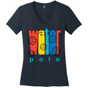 Water Polo Logo Women's V-Neck T-Shirt