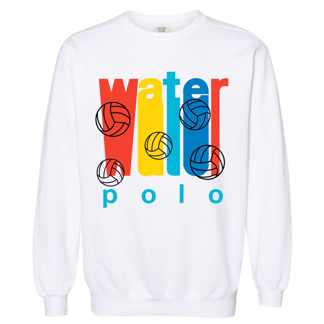 Water Polo Logo Garment-Dyed Sweatshirt