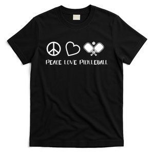 WoM.e.ns Peace Love Pickleball Funny Pickleball Player Gift Tank Top T-Shirt